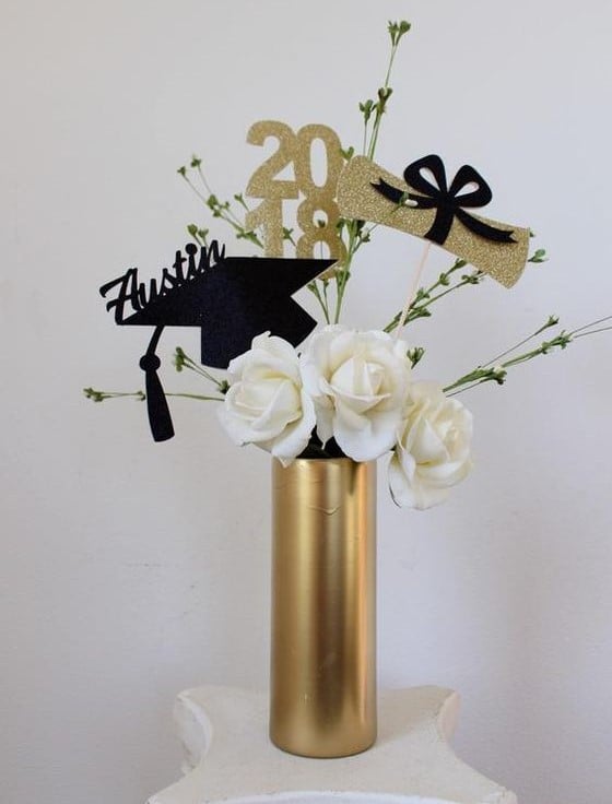 Unique Graduation Table Centerpieces   Grad Centerpieces 14 